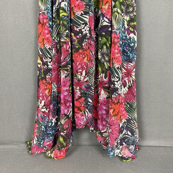 Lane Bryant Floral Gauze Sundress Sz 22/24 Spaghetti Strap Summer Dress Flowy - Picture 3 of 11